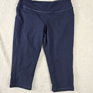 Lucy Workout pants capri leggings small outdoor hike yoga bike navy